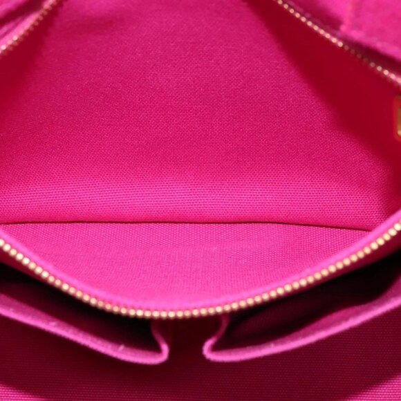 PRADA Canapa GM Hand Bag Canvas Pink Gold Auth 137774 - Picture 12 of 16